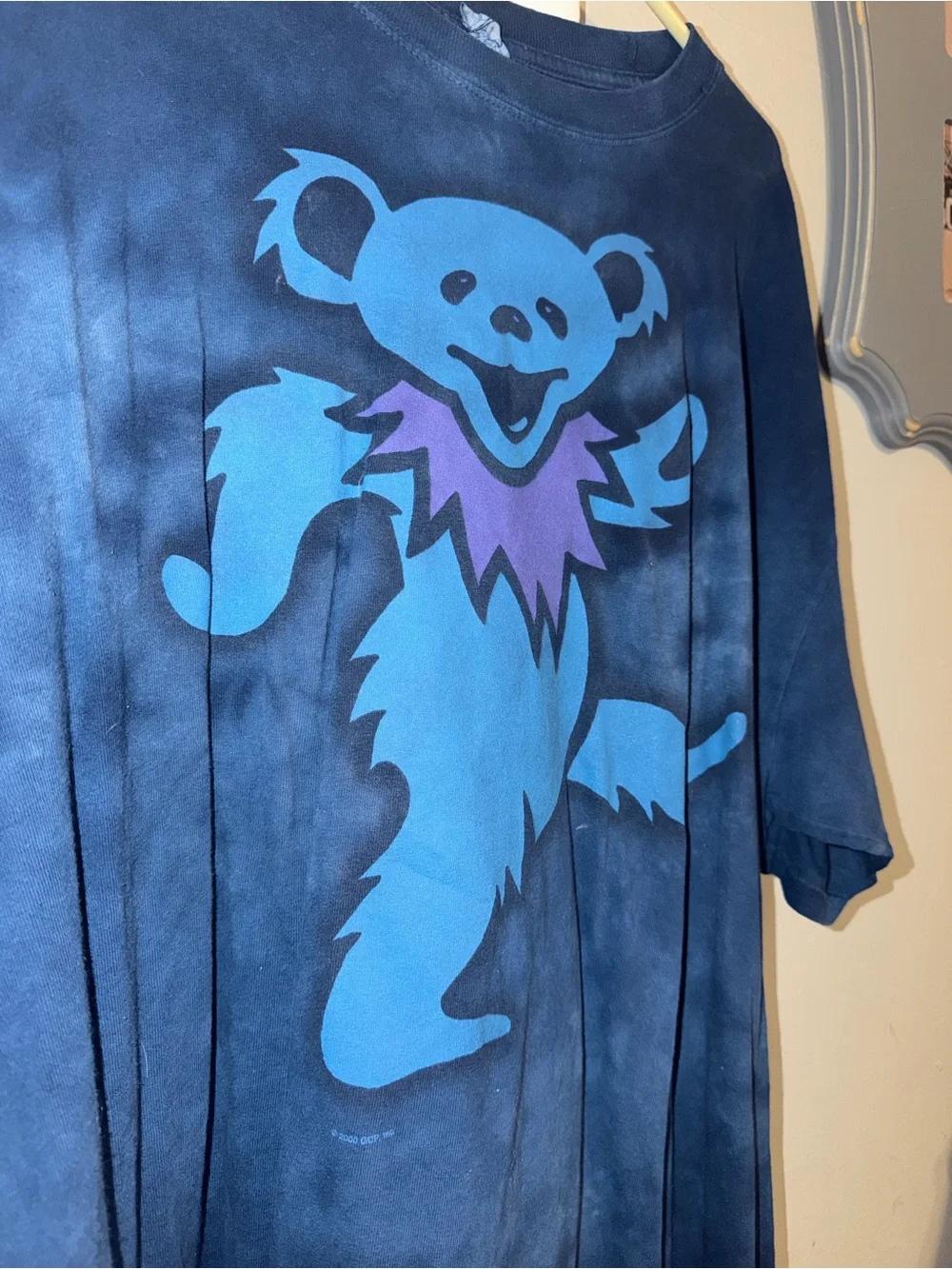 Vintage (Rare) Blue Tie-Dye Dancing Bear Band Collectors Shirt - Picture 2 of 6